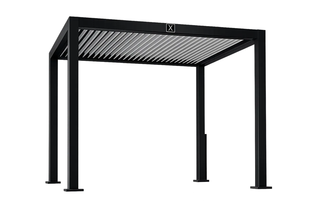 Cabana X in Black Frame, Black Louvers