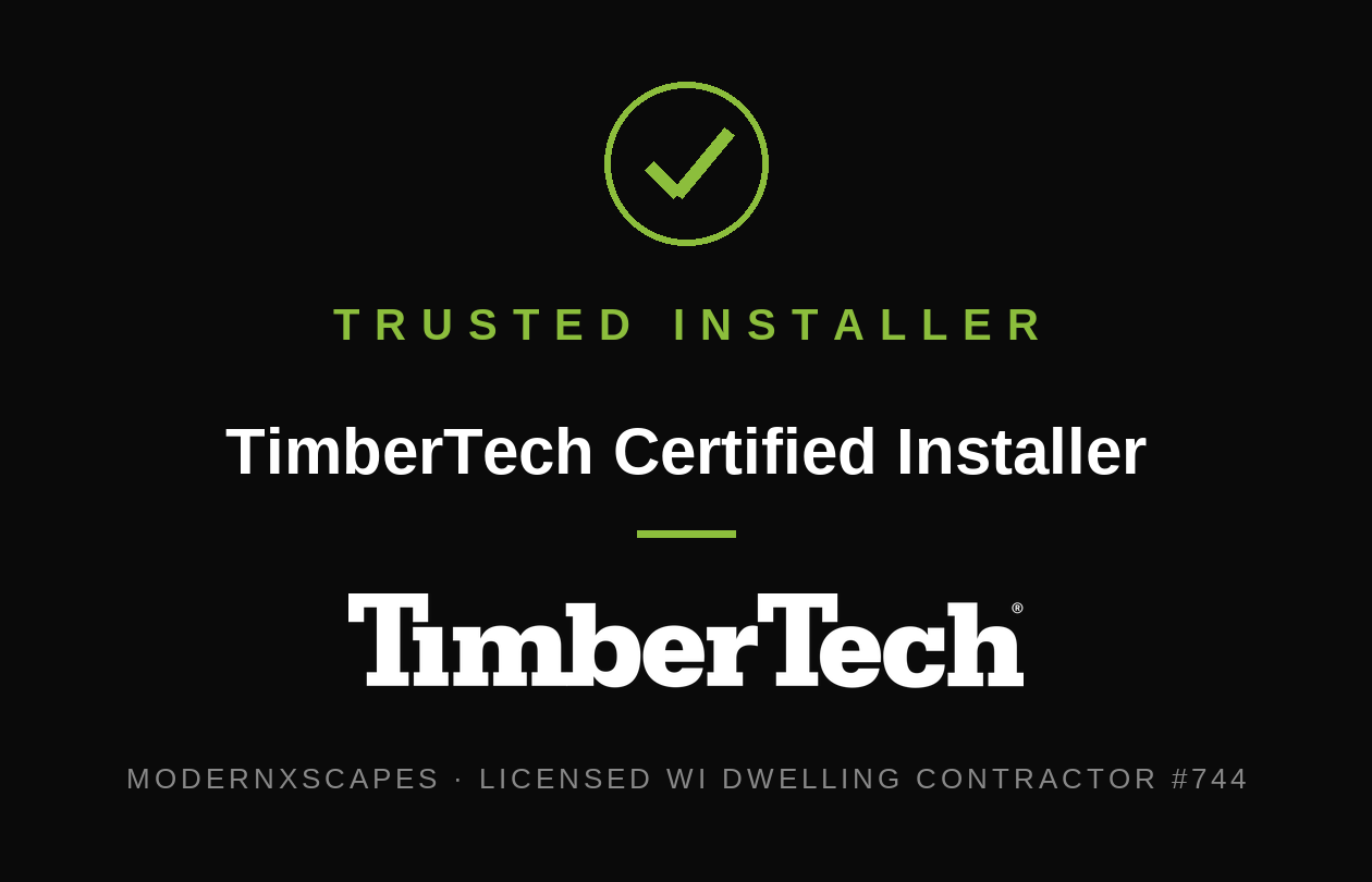 TimberTech Certified Installer — ModernXscapes